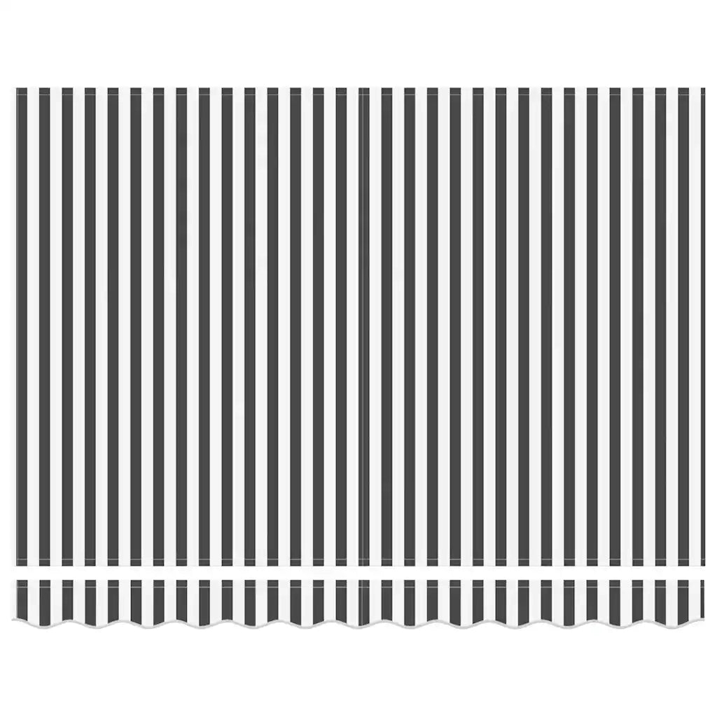 Tenda da Sole Retrattile Manuale Antracite e Bianco 300x250 cm 3216038