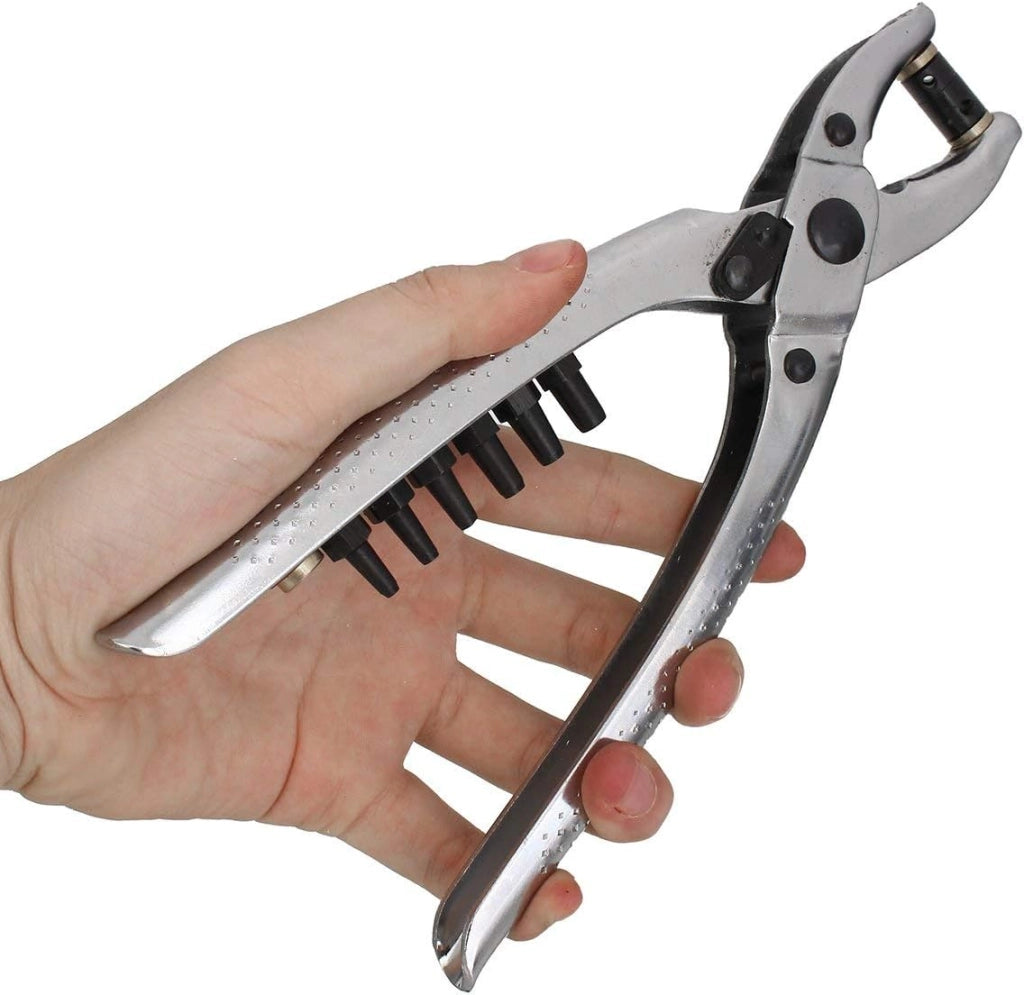 PINZA 2 IN 1 + 100 OCCHIELLI OCCHIELLATRICE FUSTELLATRICE X FORARE CUOIO PELLE