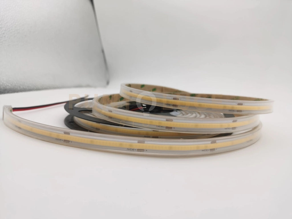 STRIP LED COB DC24V IN KAPTON E SILICONE 480 LED PER MT 16W PER MT 1538LM PER MT 3000K IP67 0,8X500CM