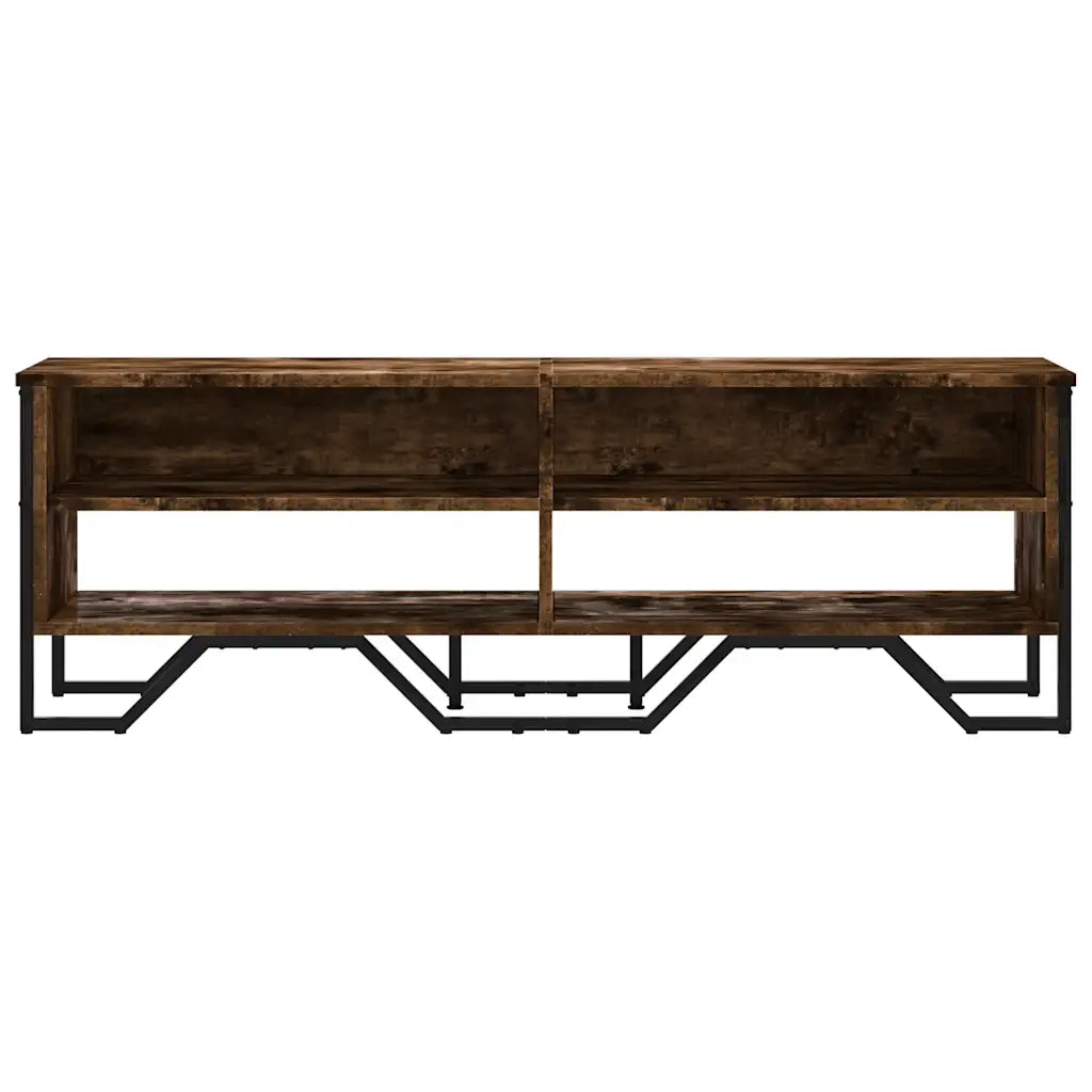 Mobile Porta TV Rovere Fumo 122x34x41 cm in Legno Multistrato