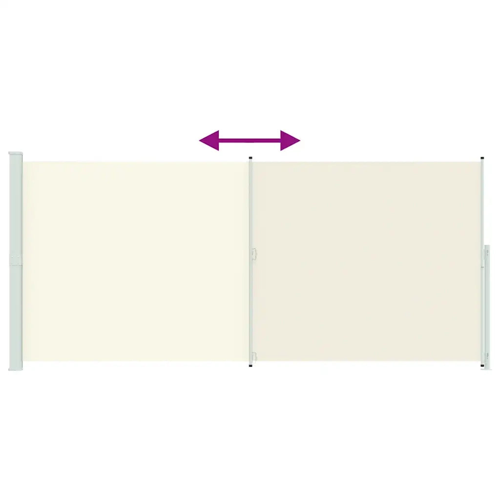 Tenda Laterale Retrattile per Patio 220x514 cm Crema 313430