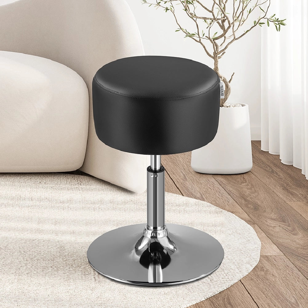 Sgabello Lavoro Make Up Toeletta Seduta Rotante Altezza Regolabile Comodo 130kg Nero