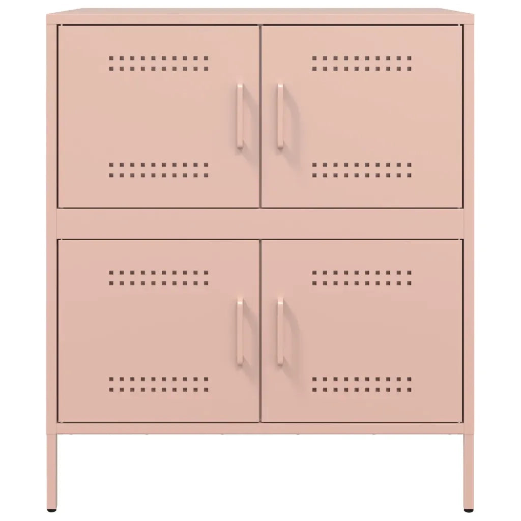 Credenza | Madia | Buffet da pranzo | Armadio da pranzo Rosa 68x39x79 cm in Acciaio