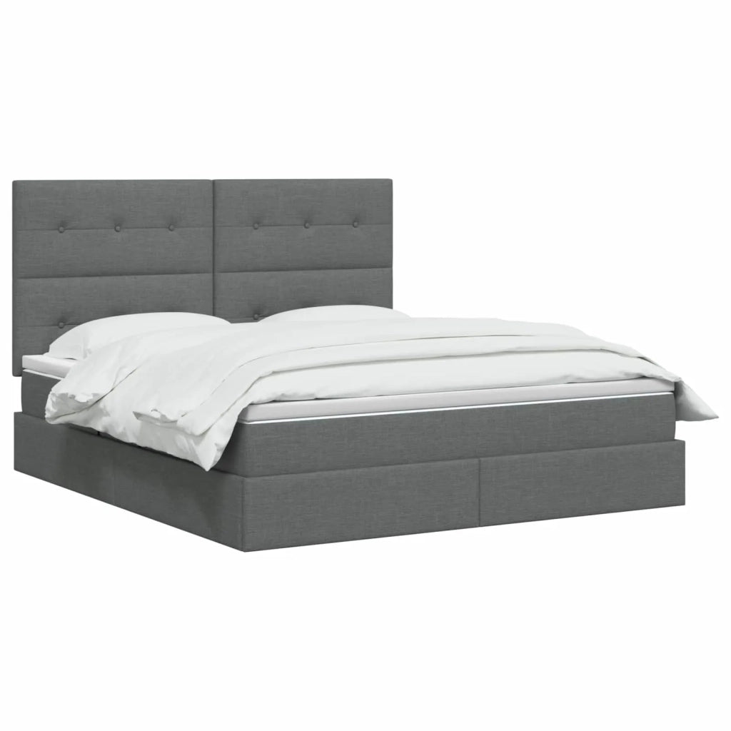 Letto con contenitore e materasso Grigio Scuro 180 x 200 cm 3459520