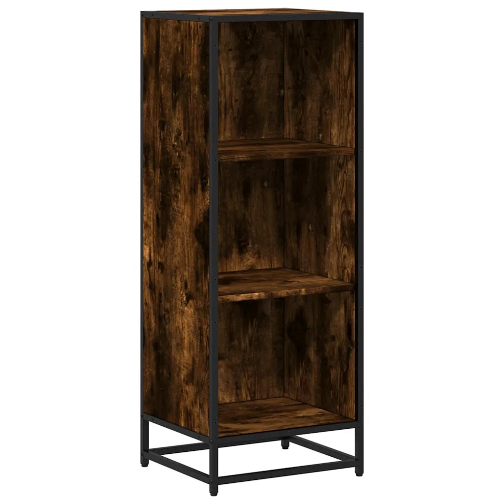 Libreria-Scaffale per Libri-Mobile di Stoccaggio Rovere Fumo 40x35x107,5 cm in Legno Multistrato
