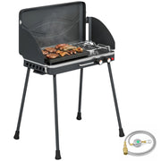 Barbecue a Gas Portatile 2 in 1 ¨C Minimal ¨C 7 kW Grigio