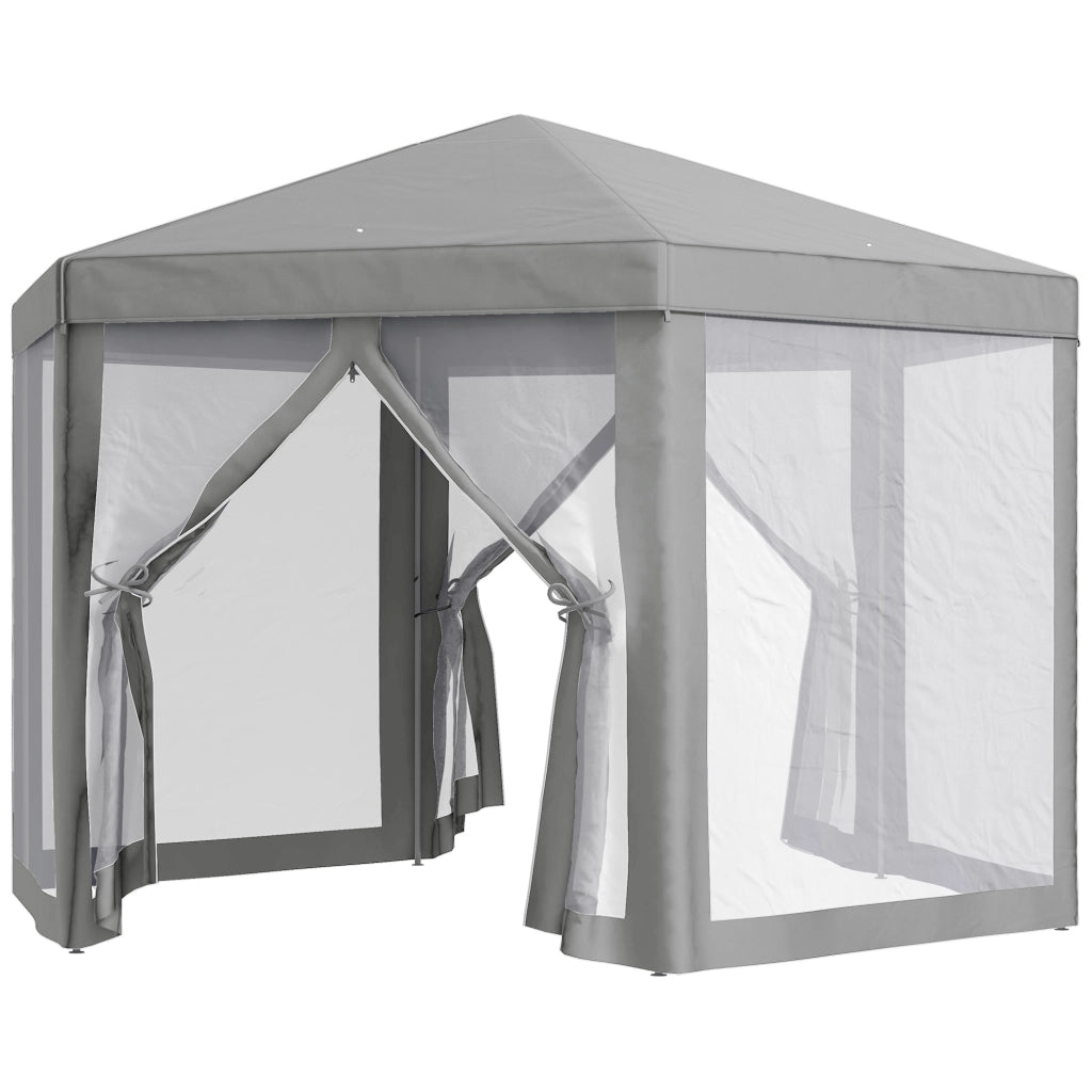 Gazebo esagonale da giardino ¨C Xylo ¨C metallo polyrattan grigio stile cosy