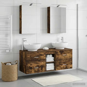 Set di mobili per il bagno 5 pcs Rovere Fumo 3406955