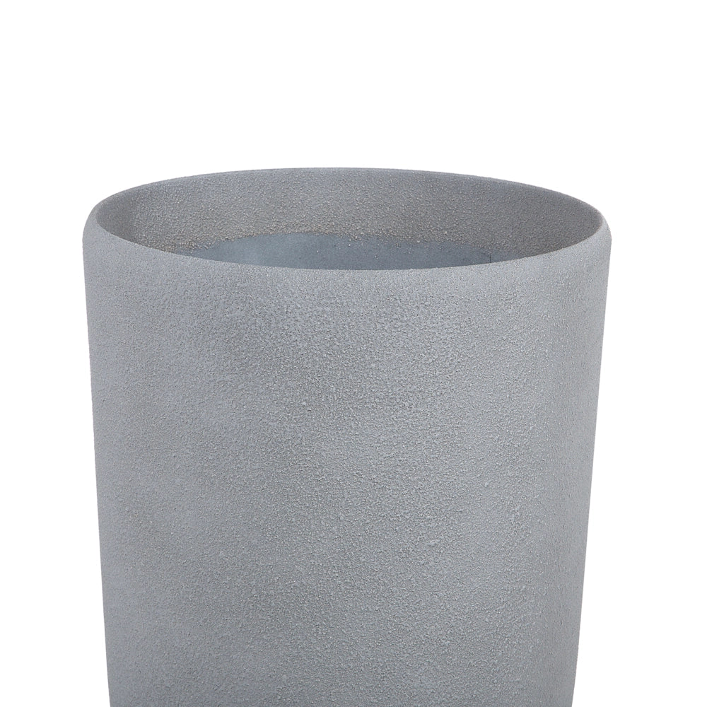 Set di 2 vasi polvere di pietra grigio 31 cm coppia di fioriere accessori decorativi per interni e esterni moderni e minimalisti