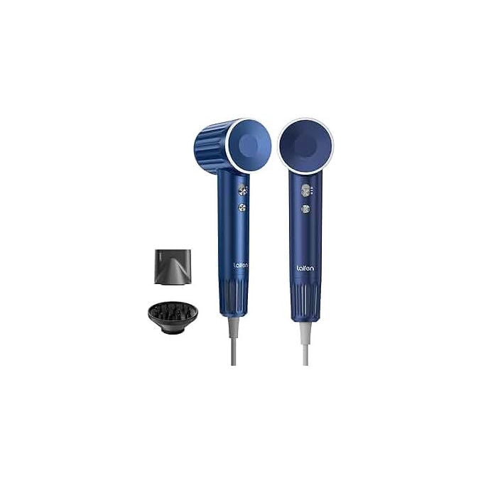 Laifen asciugacapelli premium, diffusore incluso, cura professionale dei capelli, colore blu