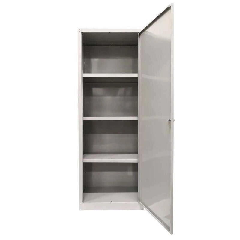 ARMADIO IN METALLO CON 3 PIANI E 1 ANTA 60 X 40 X H167 CM