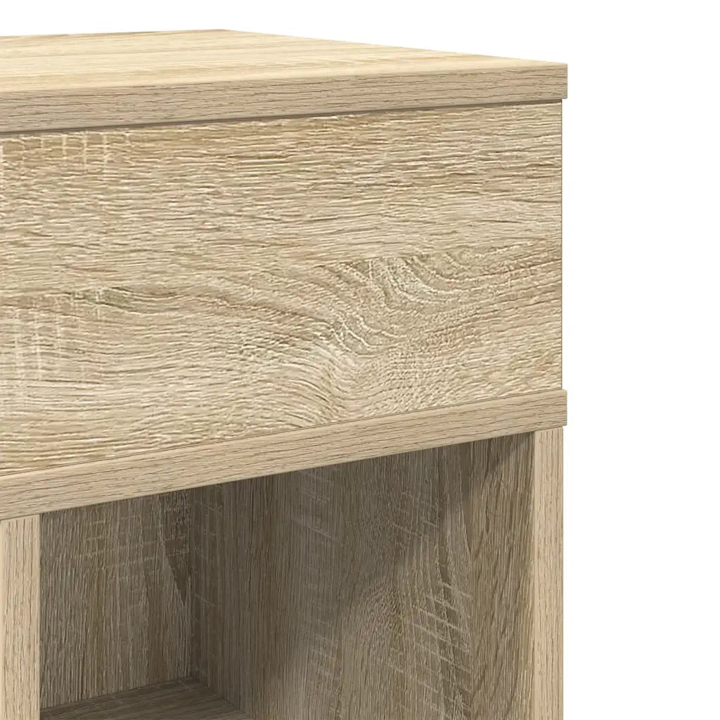 Comodini 2 pz con Cassetto Rovere Sonoma 25x31x66 cm 858619