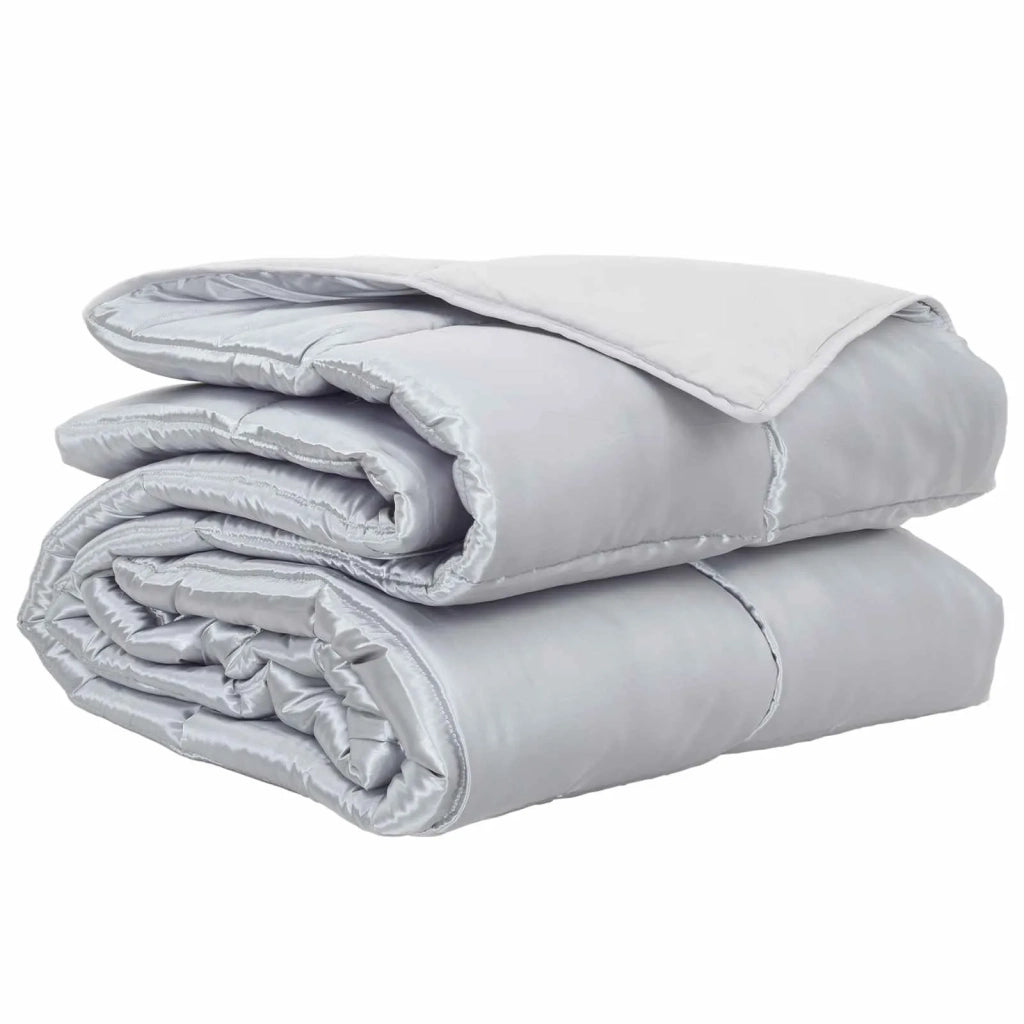 Piumone | Duvet Completo Annuale Argento 240 x 260 cm Satin e Micropile