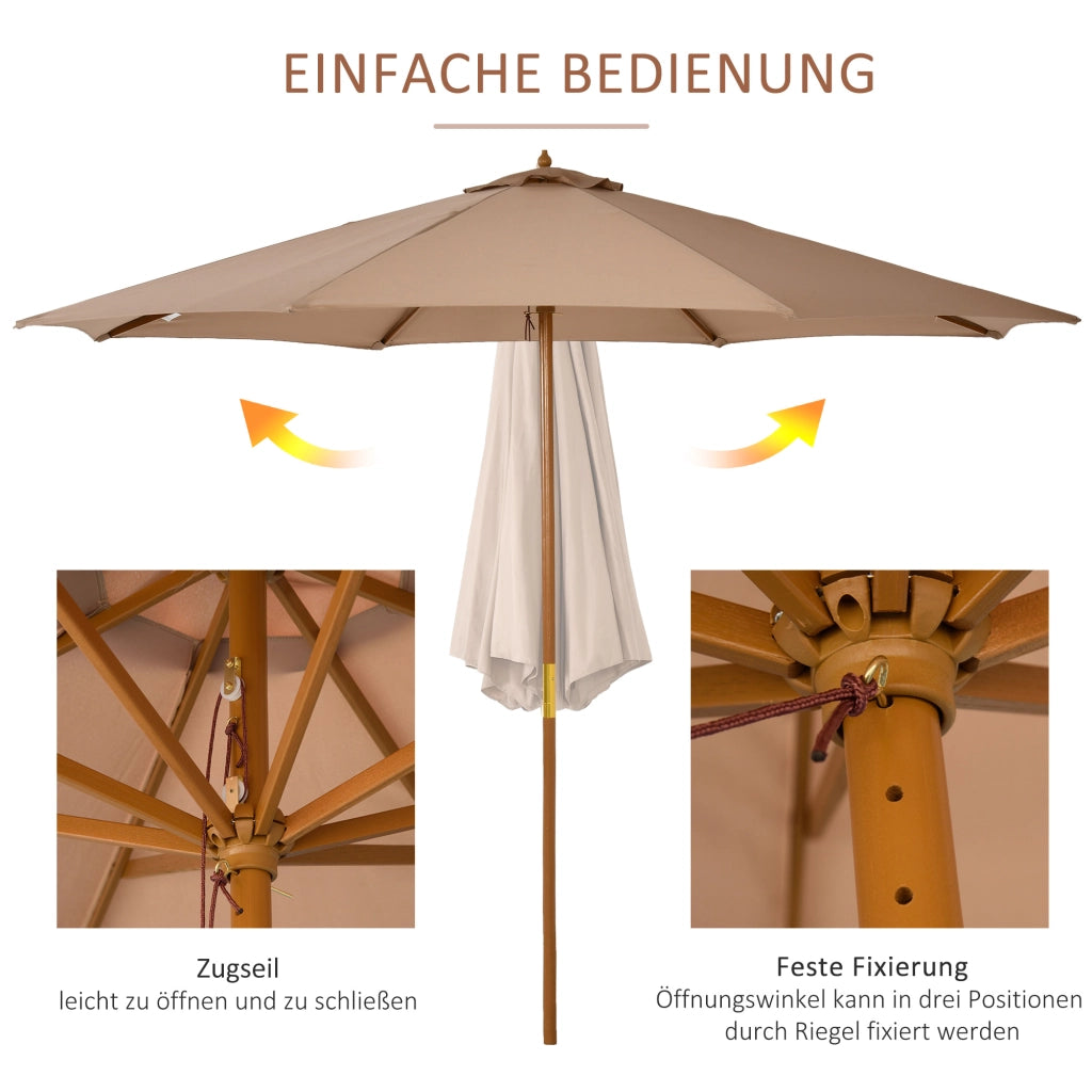 Sonnenschirm ¨C zephmum ¨C ?300 cm Khaki Legno