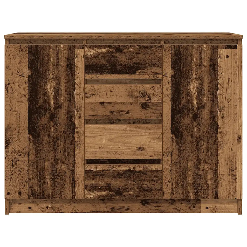 Credenza con Cassetti-Buffet-Armadio da cucina Legno Antico 100,5x35x76 cm in Truciolato