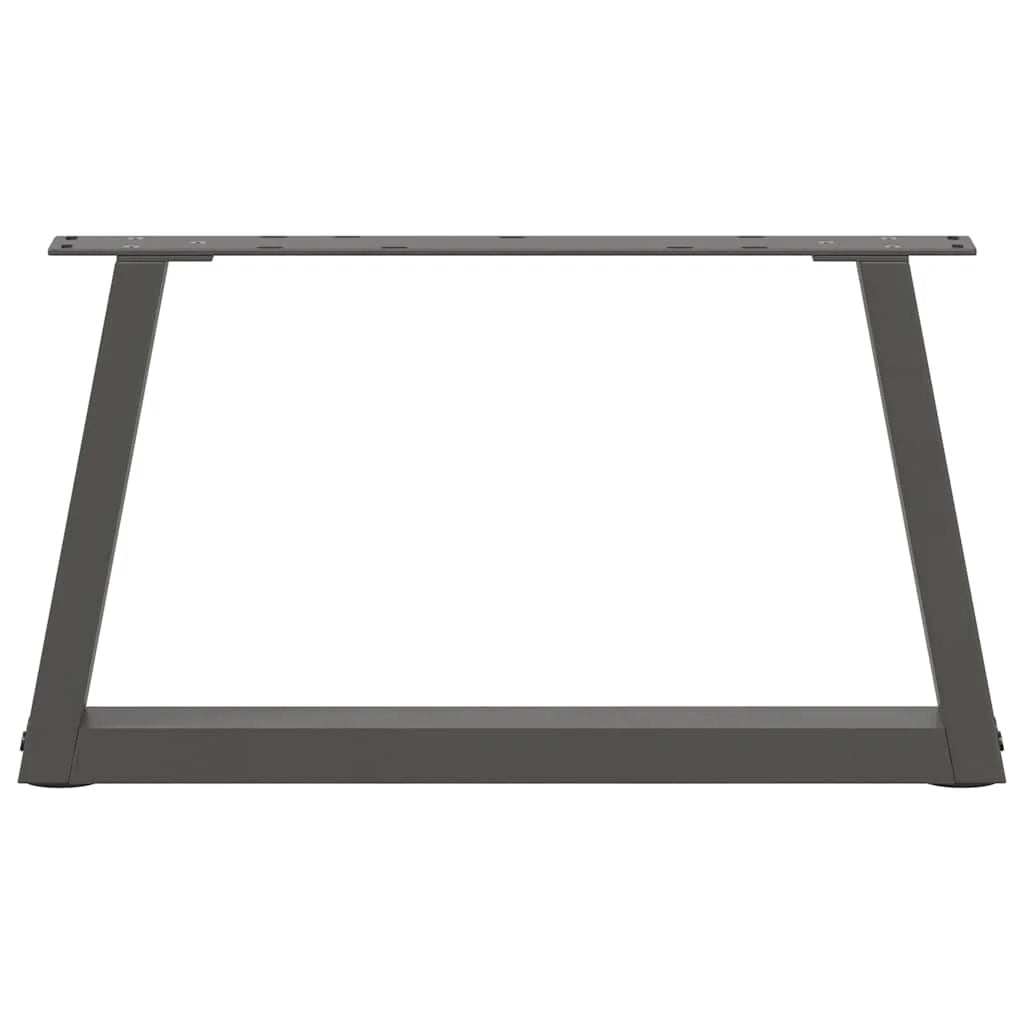 Set di 2 gambe per tavolino da caffè moderno geometrico 70 x 31 cm con piedini regolabili in acciaio antracite 02_0056834