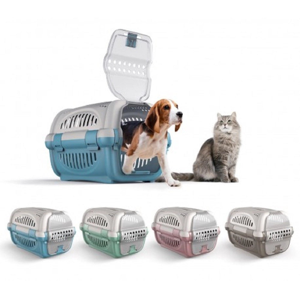 Trade Shop - Trasportino In Plastica Modello Rhino Per Cani E Gatti Da Viaggio 51x34,5x33 Cm -