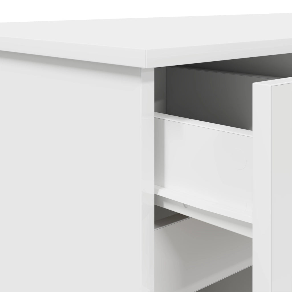 Scrivania  Bianca 140x49x76 cm in Legno Ingegnerizzato