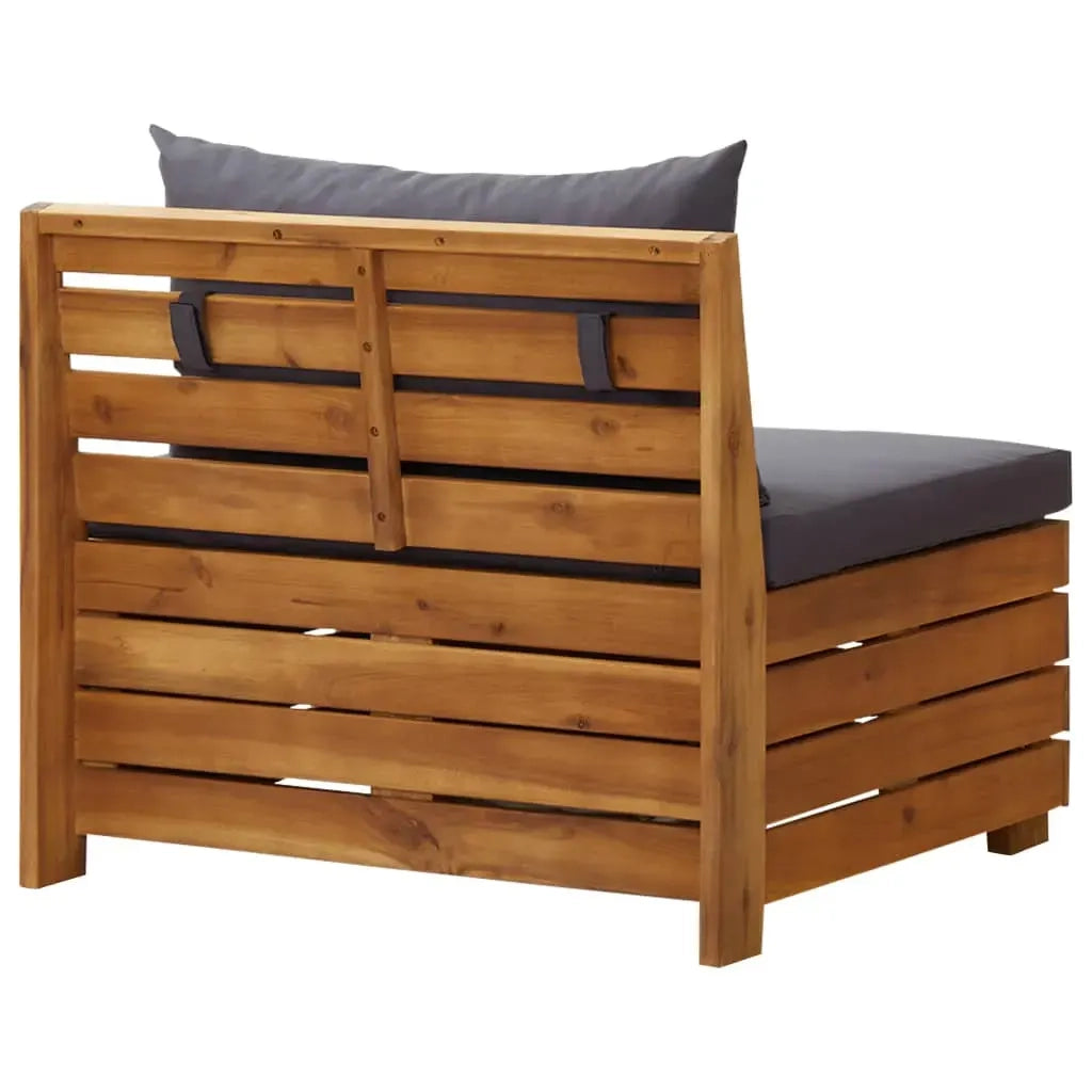Divano da Giardino a 2 Posti e Cuscini-Sofa da Giardino-Divano da esterno Legno Massello di Acacia 711242