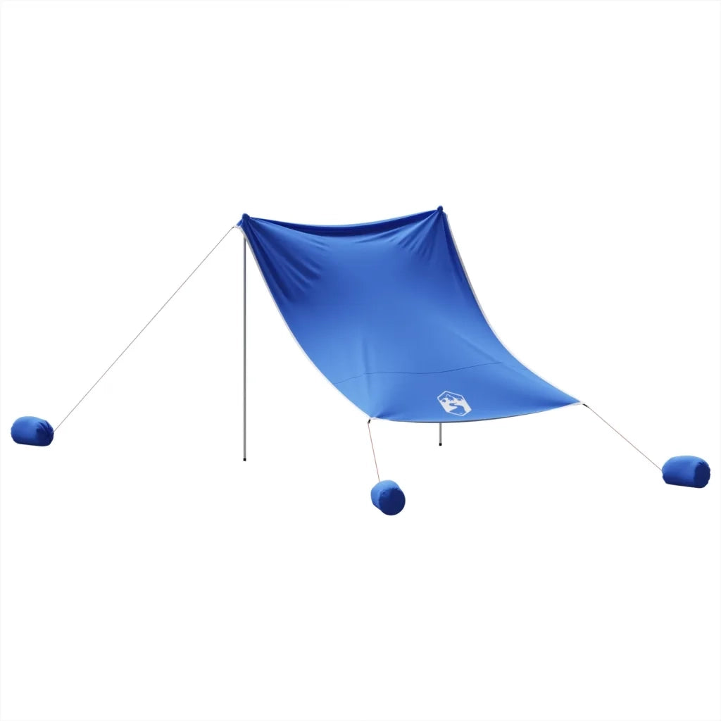 Baldacchino da Spiaggia con Ancore per la Sabbia Blu 214x236 cm 4008641