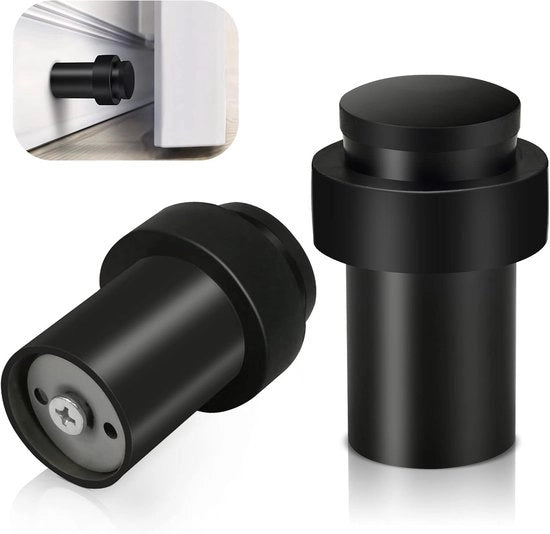 Set di 2 Ferme Porte - Ferme Porte Nero - 6x4x4 cm - Buffer Porta Adatto per dentro e fuori
