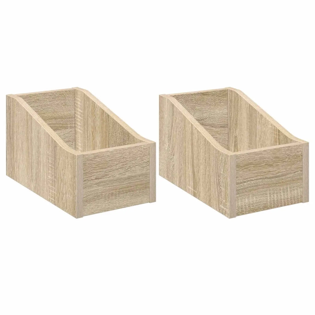 Scatola per dischi LP 2 pz Rovere Sonoma 18 x 32 x 18 cm 8012799