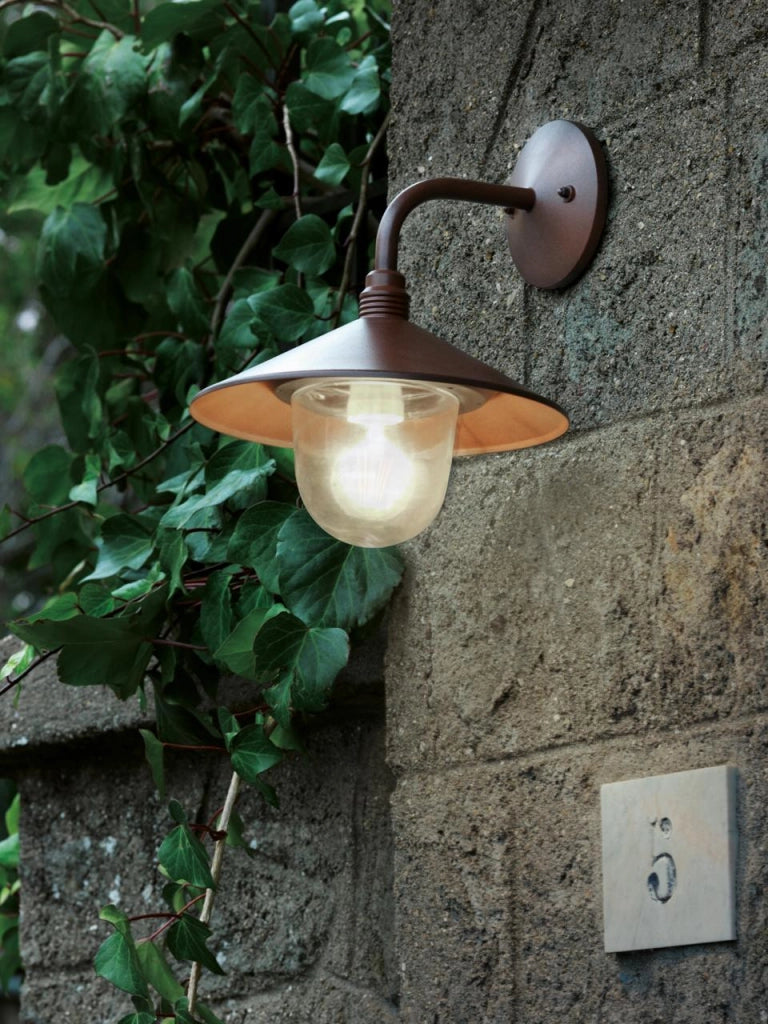 APPLIQUE 'SPECTRE' 60 W - cm 29 x  33 x  13 corten  - SOVIL