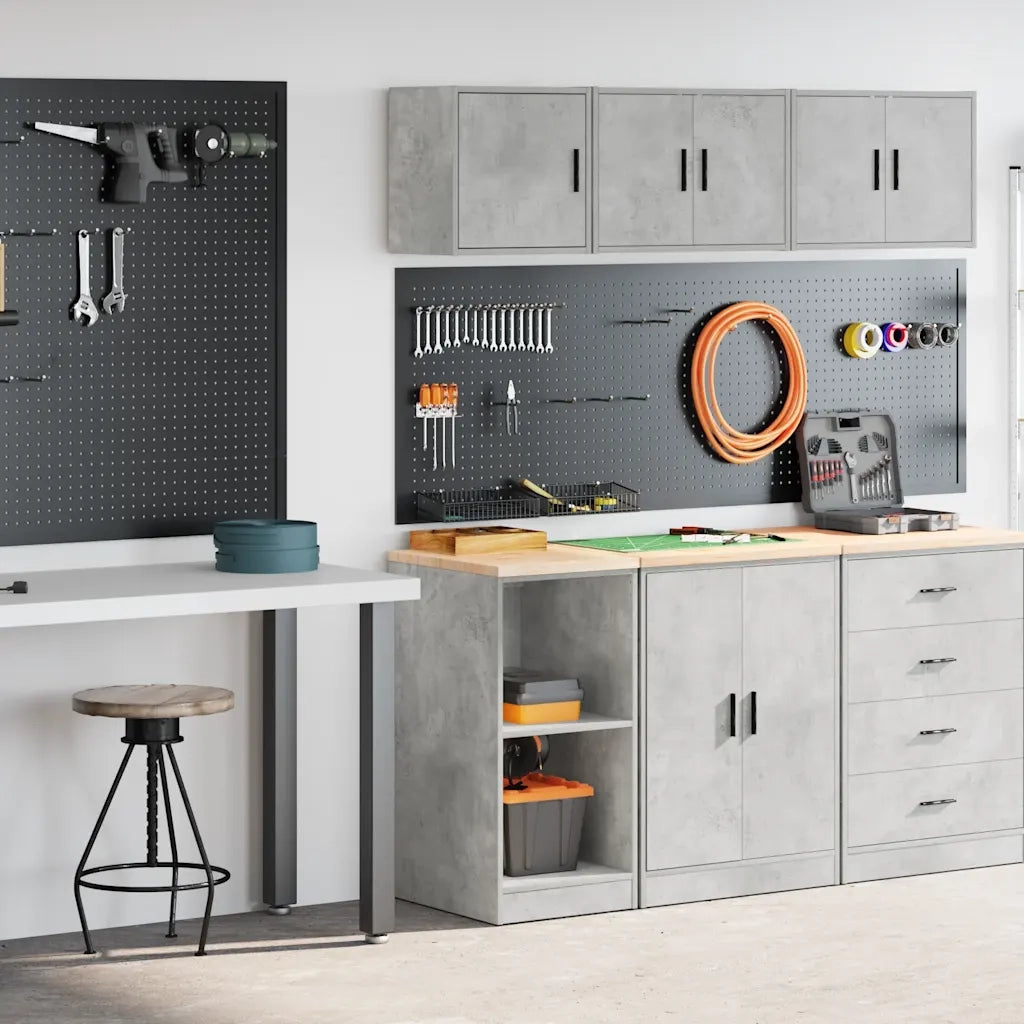 Armadi da Garage 2 pz Grigio Cemento in Legno Multistrato CFW4520421