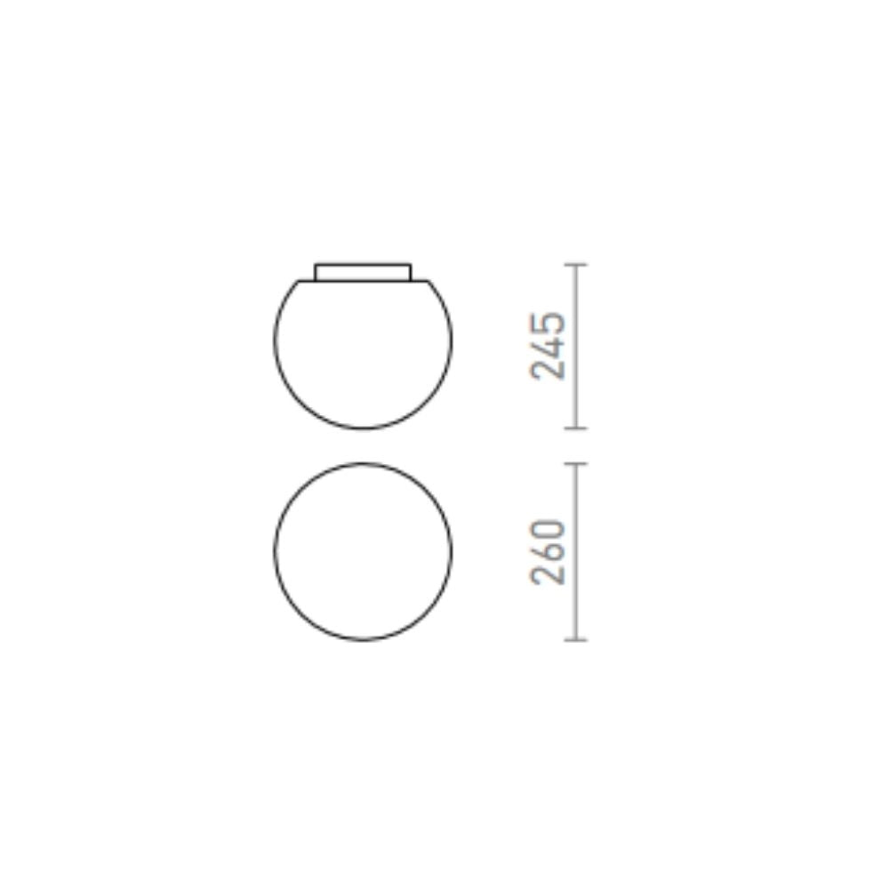 Lampadario BOLLY 26 da soffitto  vetro opalino/cromo 230V E27 15W IP44
