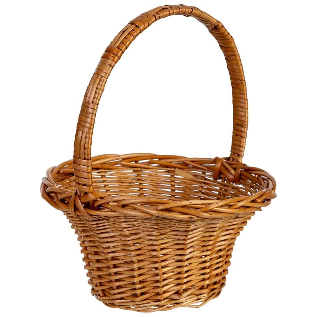 Cesto in vimini marrone 21x21x11/26h cm