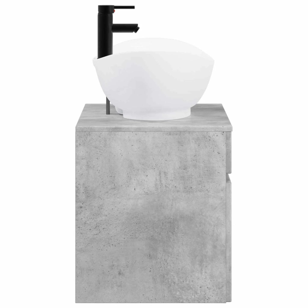 Set di mobili per il bagno Grigio Cemento Legno ingegnerizzato 3404313