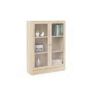 Libreria Amphan, Scaffale da ufficio, Mobile portalibri, Biblioteca, 79x28 h107 cm, Quercia