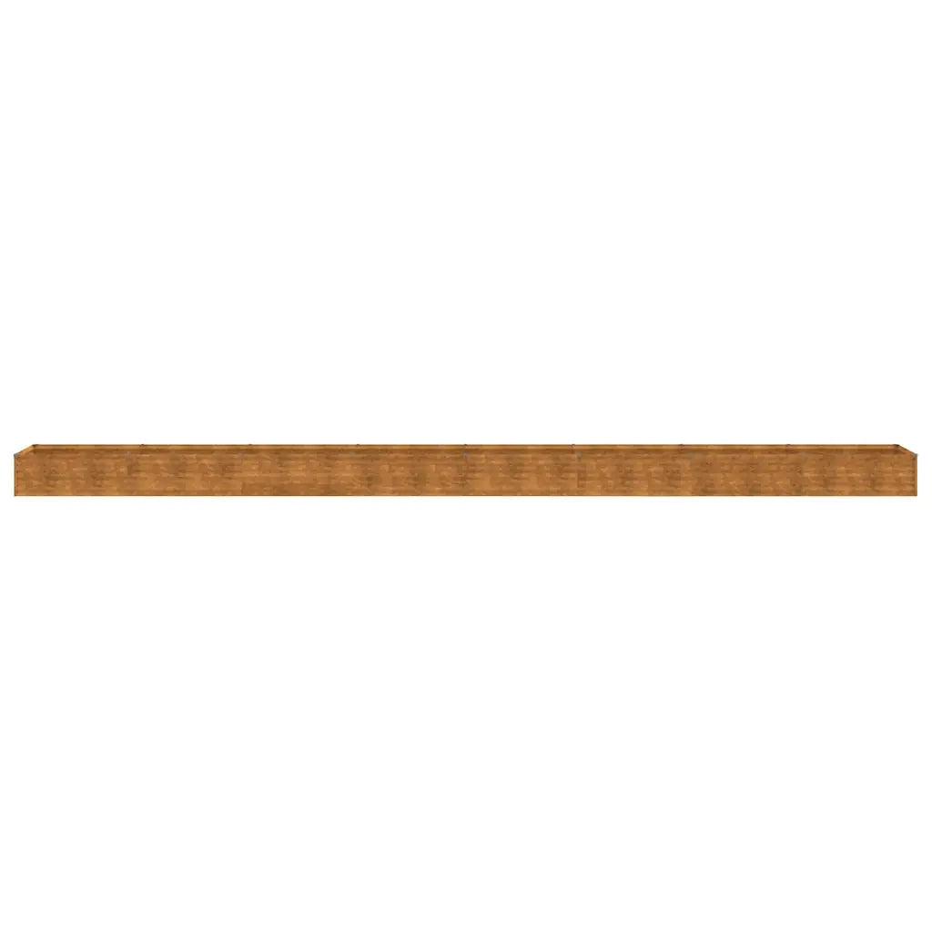 Fioriera Rialzata da Giardino 770x50x36 cm in Acciaio Corten
