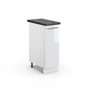 Armadio cucina dispensa alto Fame-Line Bianco lucido/Bianco 30 cm, PL Antracite Vicco