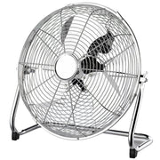 Trade Shop - Ventilatore Da Pavimento Terra In Metallo 120w Con 3 Pale 50cm Motore 3 Velocità -