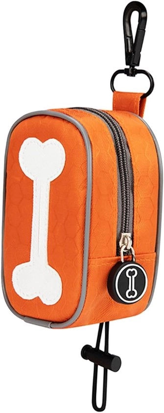 Porta Sacchetti per Escrementi Cani - Dispensatore di Sacchetti per Escrementi Cani con Cerniera per Uscita e Corsa in Giardino