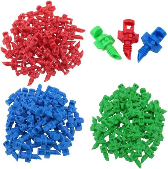 Impianti di aspersione Attrezzatura per giardini - Irrigazione a gocce Microaspersori - Fornitura efficiente di acqua per giardino - Aste di aspersione regolabili - 90 pezzi set