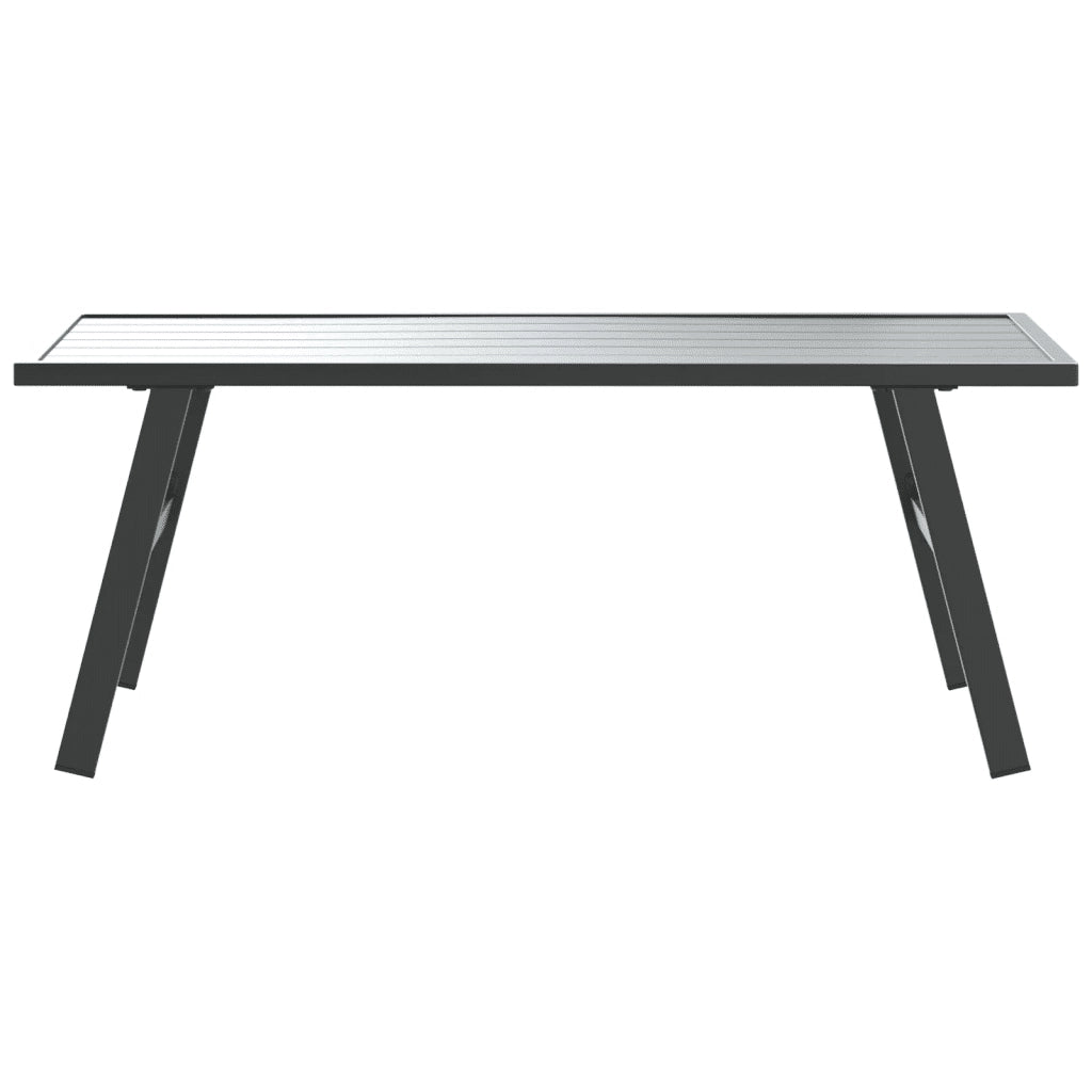 Tavolino da Giardino | Tavolino da esterno Nero 90x45x35cm Acciaio Verniciato Polvere