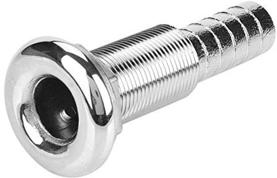 Fitting per foro di immersione 3/4 pollici - Acciaio inossidabile - Applicazione marina - Argento - Alta affidabilità - Qualità Heavy Duty - Fitting a vite