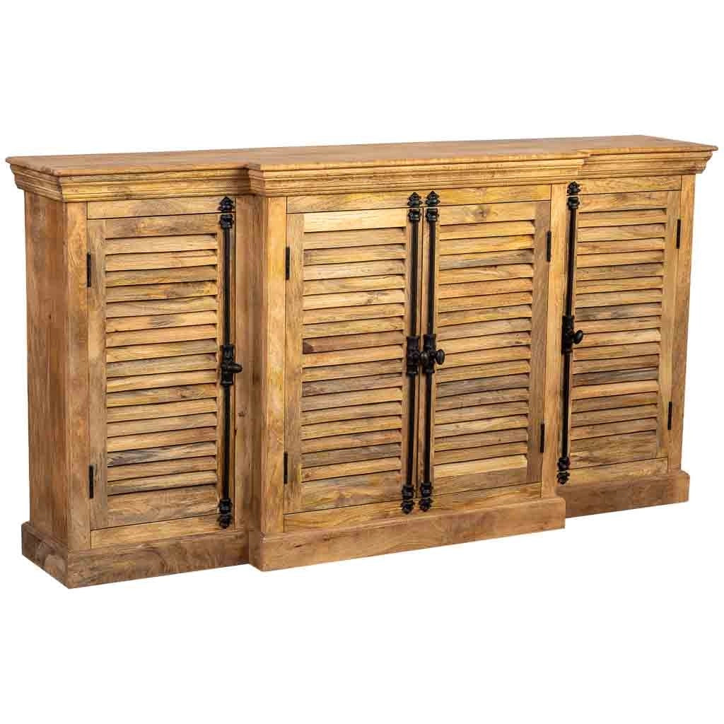 Credenza in legno naturale 180x40x95