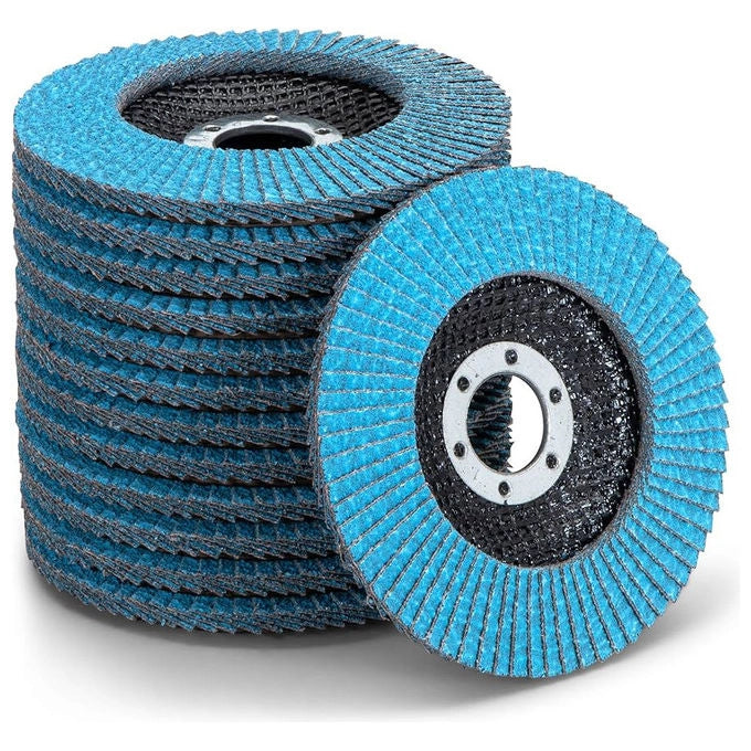 Einhell disco lamellare in zirconio, diametro 115 mm, grana 40, supporto in plastica, per metallo