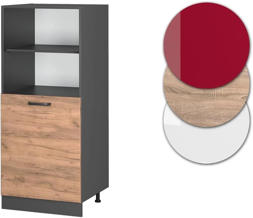Mobile per forno da incasso R-Line, Quercia dorata, 60 cm, per la libera combinazione all'interno di sistemi cucina modulari