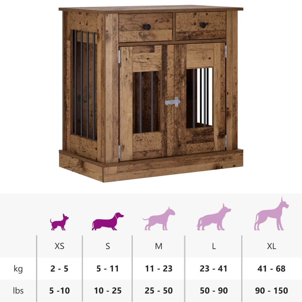 Mobile da cassa per cani Legno antico 80 x 47,5 x 80 cm 8014771