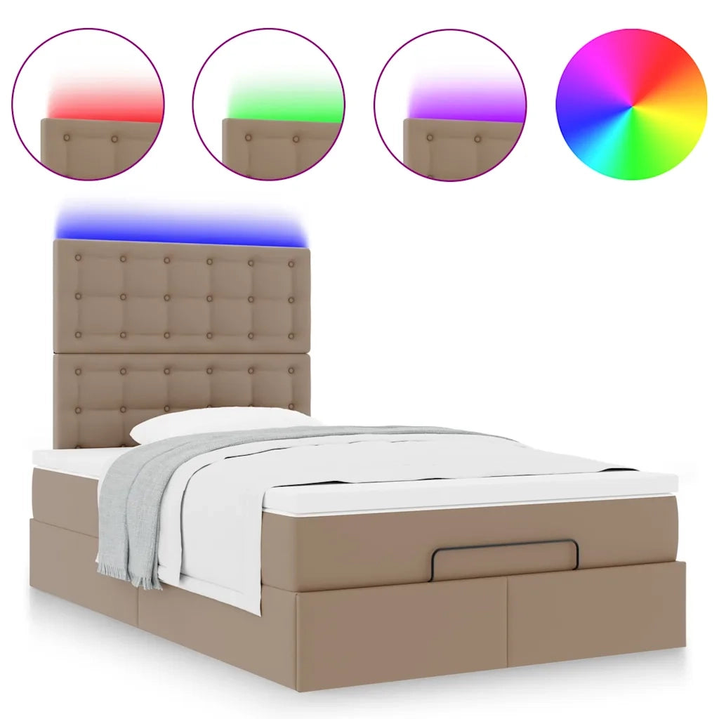 Struttura Letto Pouf con Materasso 120x200 cm Similpelle 3313849