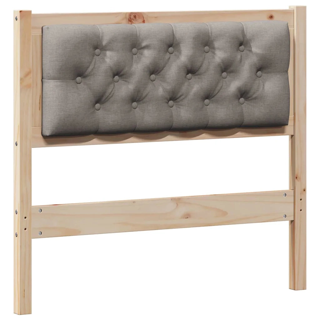 Testiera Altro-Testiera con Cuscini Marrone e taupe 90 cm Legno di pino massello