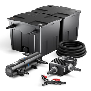 set per laghetti filtro da 60000l chiarificatore 36W pompa 80W ECO tubo 25m