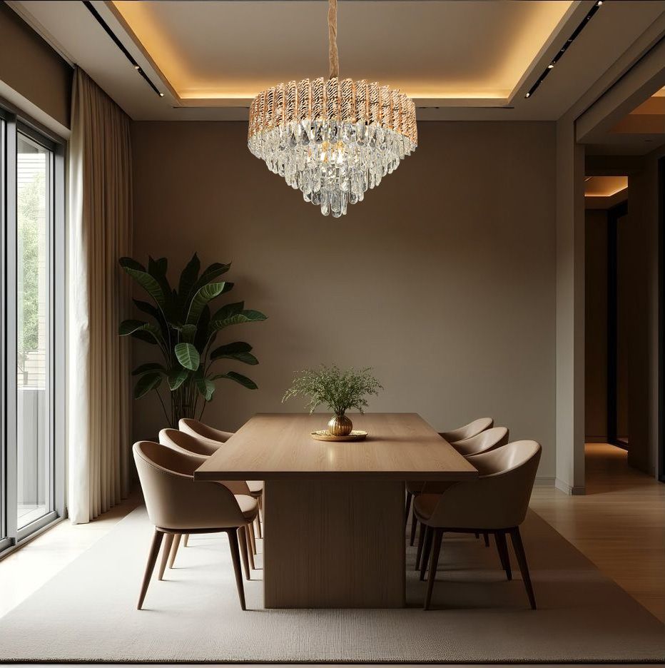 Lampada Cristal G054-cp 50cm Gold