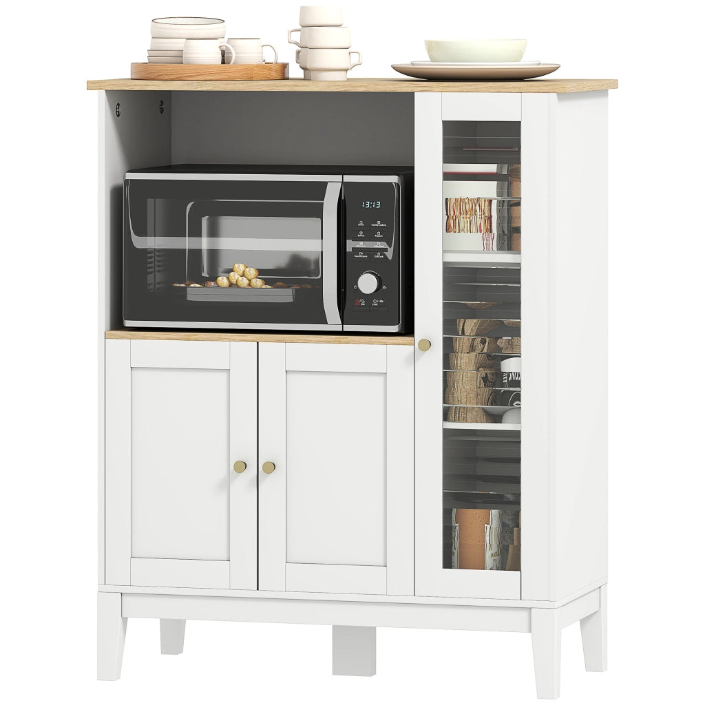Mobile da cucina con 3 ante e ripiani ¨C zephmum ¨C bianco 80x35x97