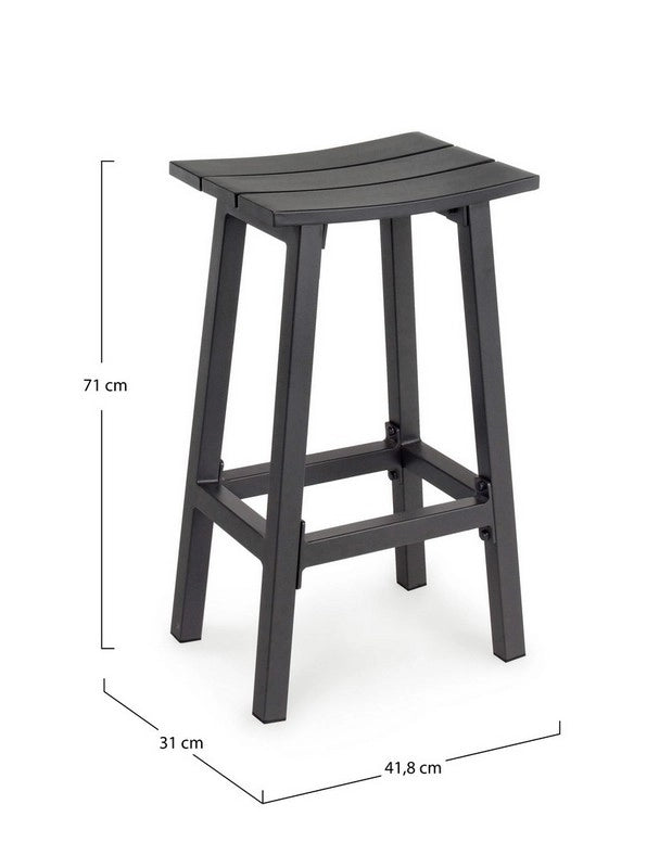Sgabello Bar skipper Nero h71cm