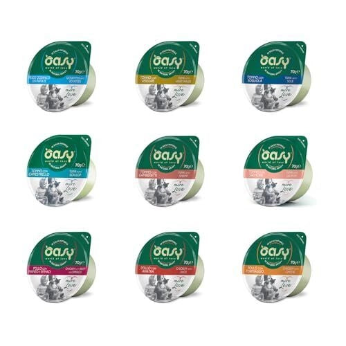 Oasy gatto umido MORE LOVE CUP 70grammi | OFFERTA 24 cup da 70 grammi l'una flavor: TONNO VONGOLE, size: 70gr